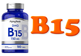 ვიტამინი B15 <br /> პანგამონის  მჟავა <br /> 180 კაფსულა / 150 მგ