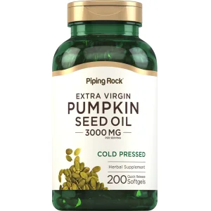 გოგრის თესლის ზეთი, 3000 მგ, 200 სწრაფად გამოთავისუფლებადი რბილი კაფსულა