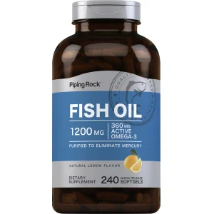 ომეგა-3 თევზის ზეთი (ნატურალური ლიმონი), 1200 მგ, 240 სწრაფად გამოთავისუფლებადი რბილი გელ-კაფსულა